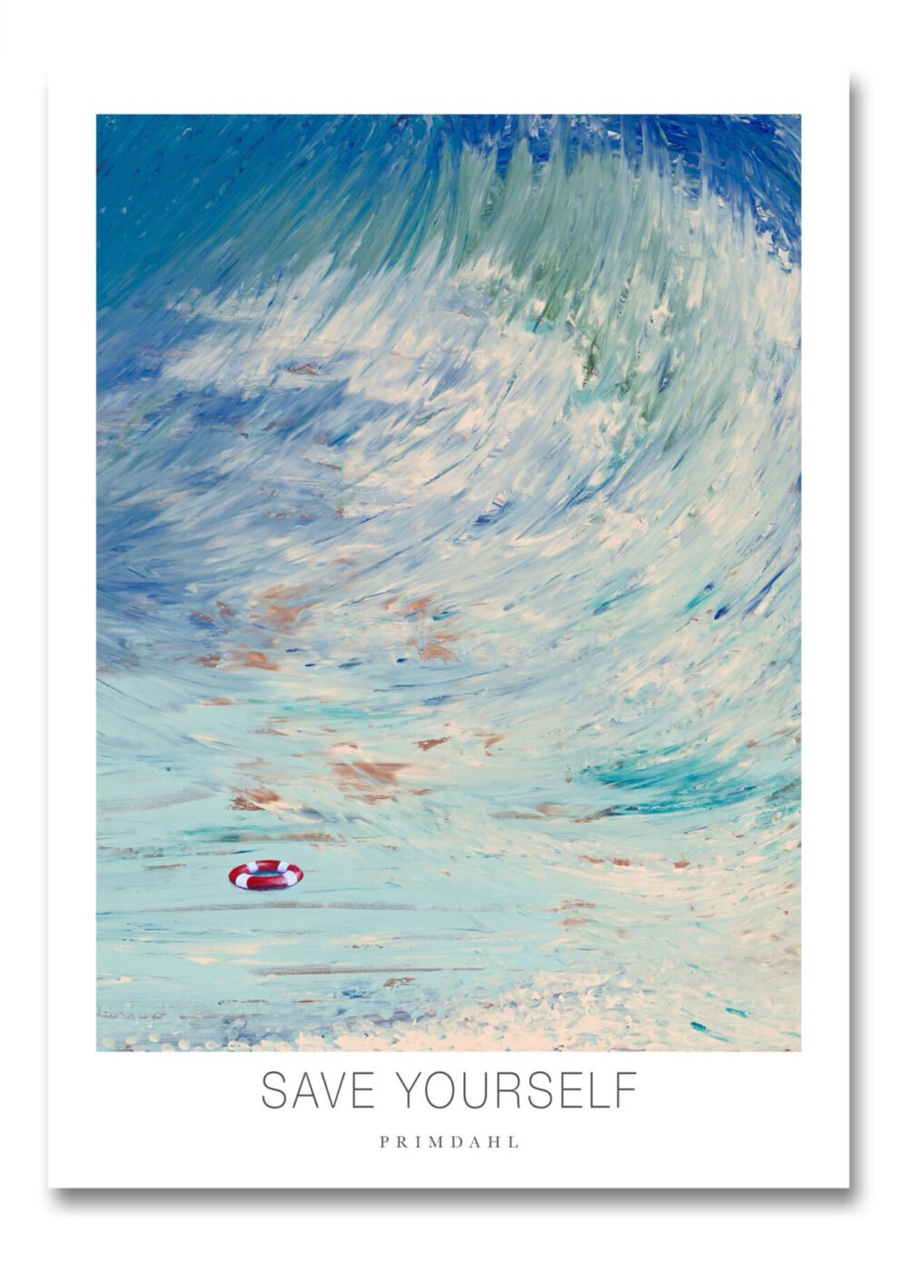 plakat, kunstplakat, abstrakt plakat af havet, kolde farve, strand, sommer